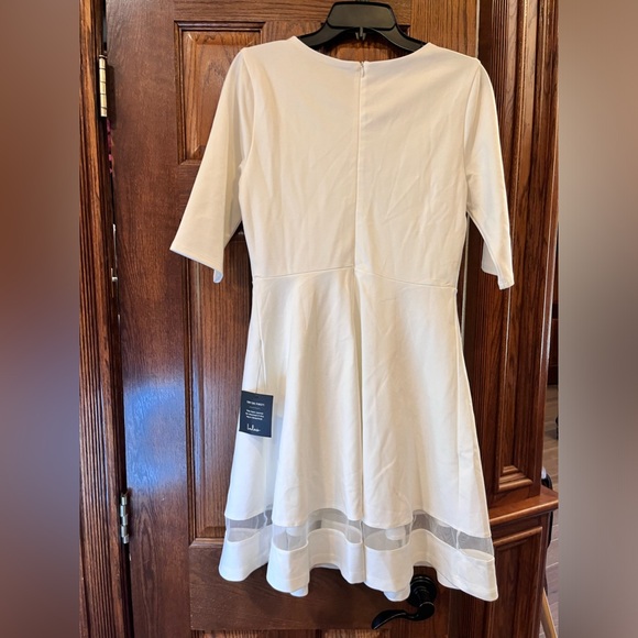 Lulus Sheer Factor White Mesh Skater Dress women’s size M NWT sold out online - Picture 5 of 11